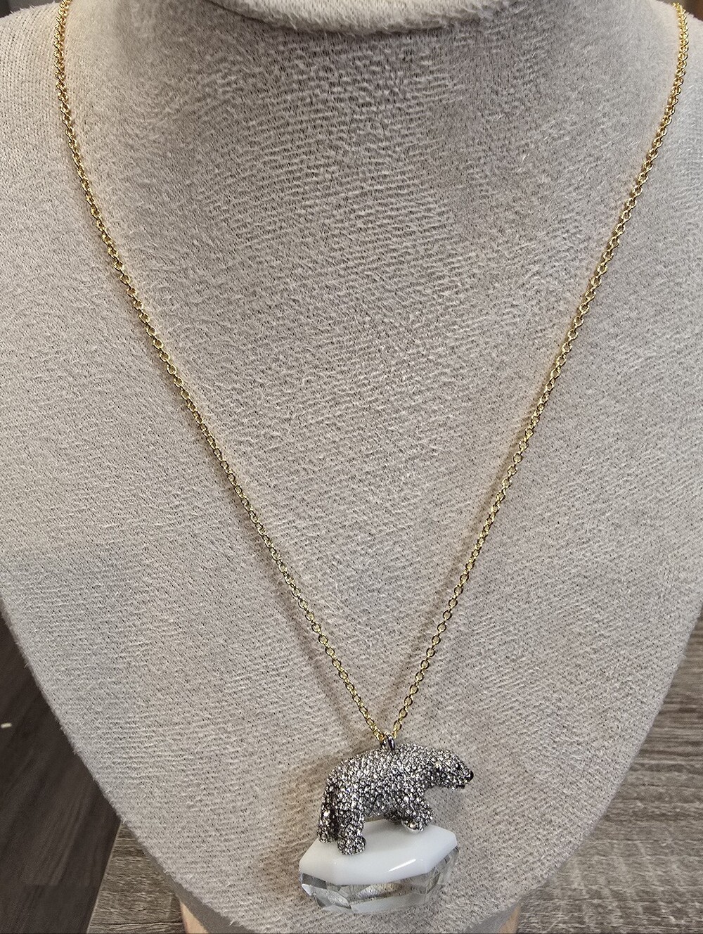 Kate Spade Arctic Friends Polar Bear Pendant Necklace NWT